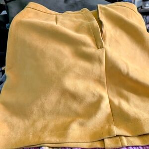 HYFVE Golden Yellow Mini  Skirt Feels Like Suede